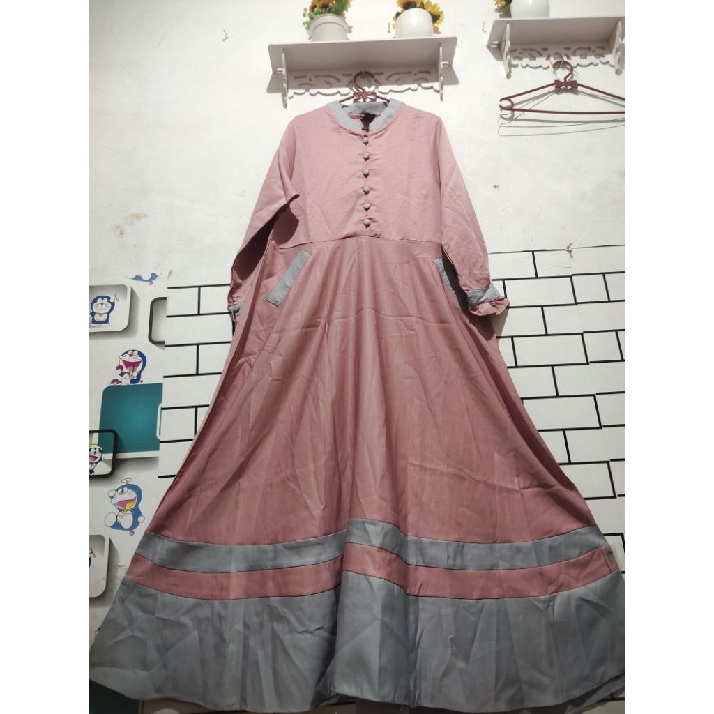 GAMIS PINK KOMBI ABU PRELOVED