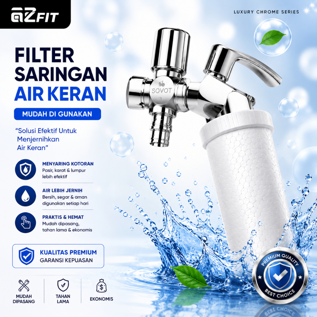 Saringan Air Kran Filter Saringan Penjernih Air Keruh untuk kran filter keran Air
