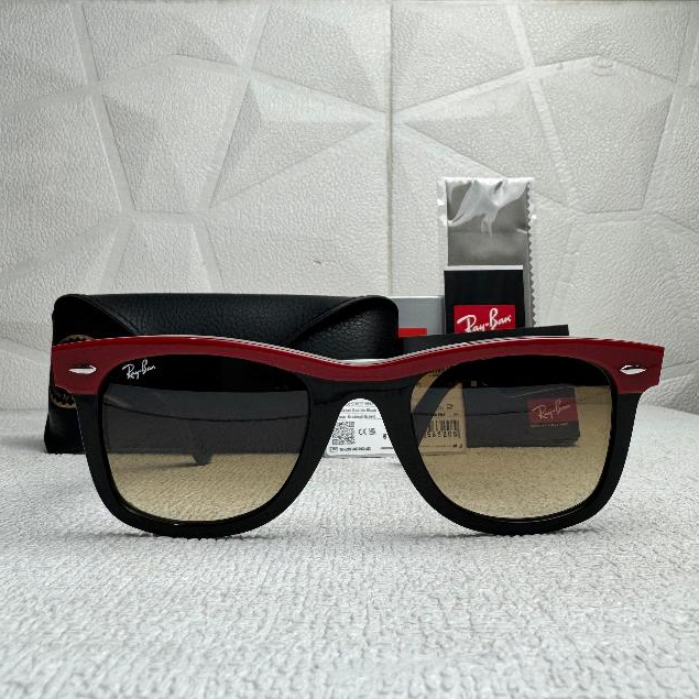 Kacamata Rayban Wayfarer Street Neat RB2240 955/51 50-22 Frame Red Lenses Gradient Brown Original