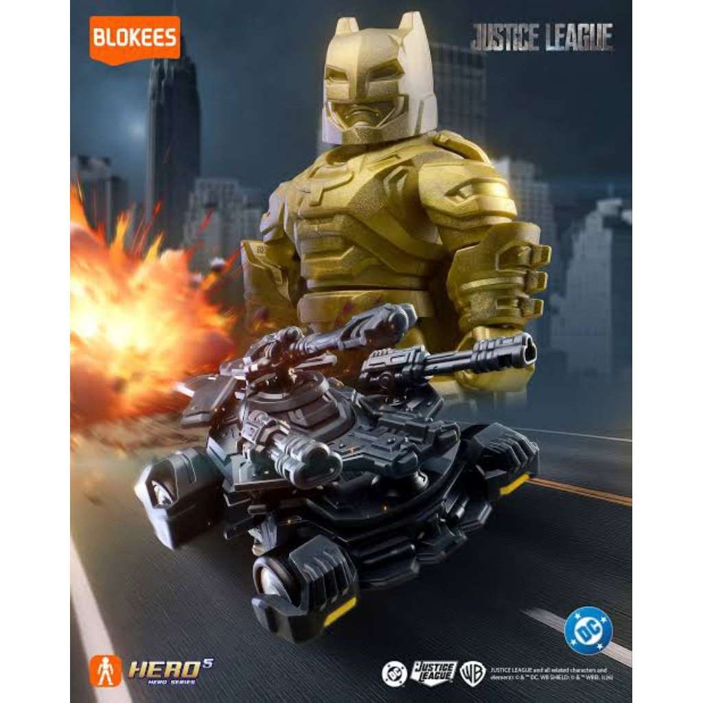 [Bundling] Blokees DC Defender Vol.02 - GOLDEN ARMORED BATMAN & BATMOBILE
