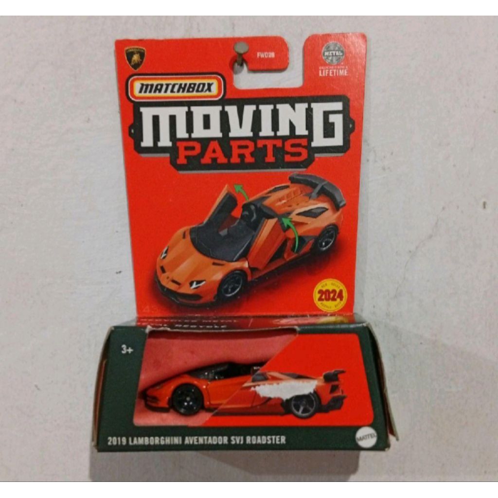 Matchbox Moving Parts 2019 Lamborghini Aventador SVJ Roadster
