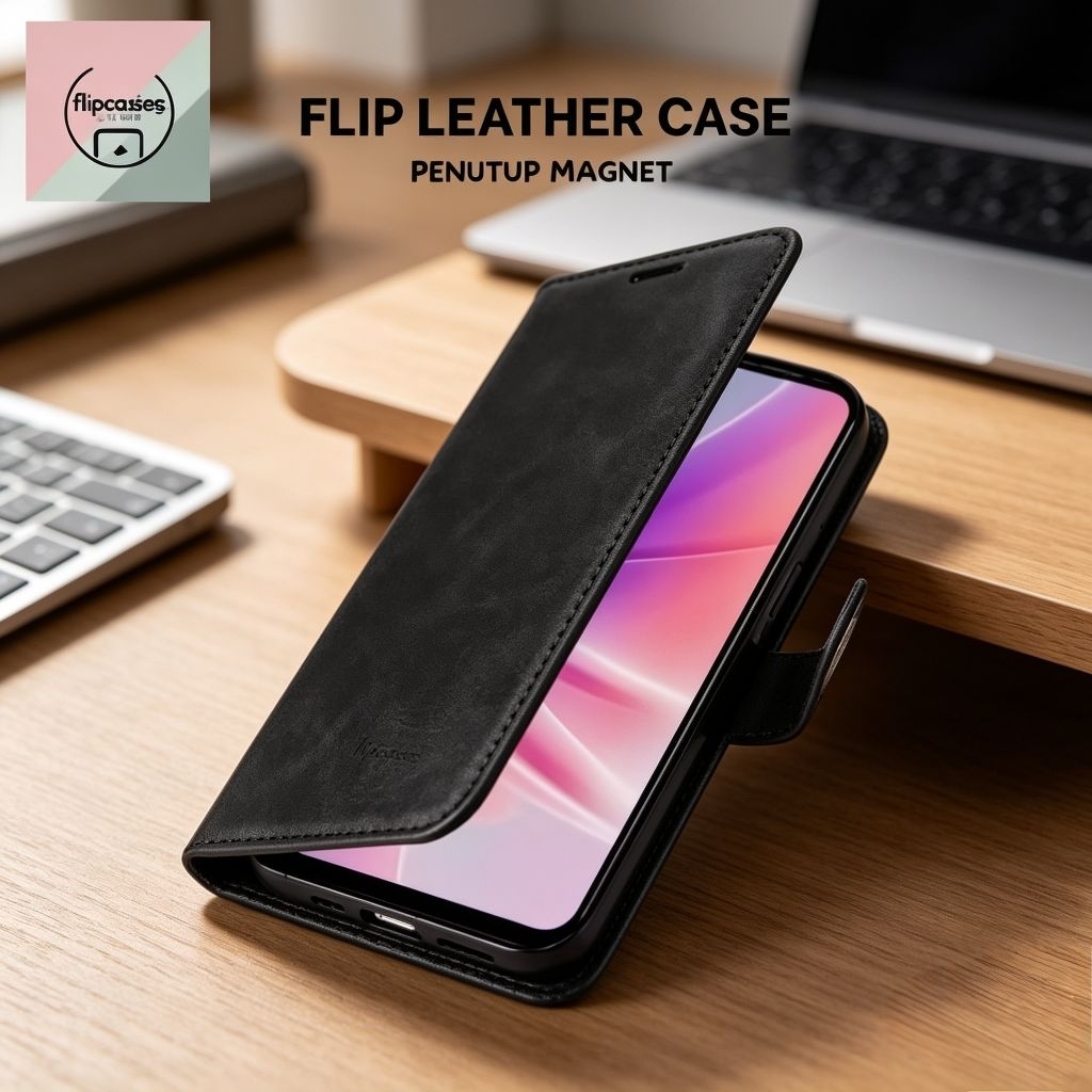 Cesing Dompet Kulit Realme C21 Cesing Caver wallet Casing Kulit Dompet