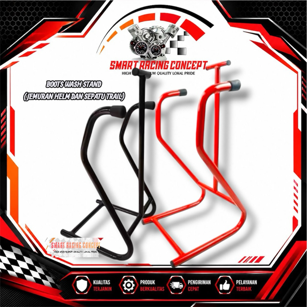 boot wash stand cuci jemuran sepatu helm trail universal