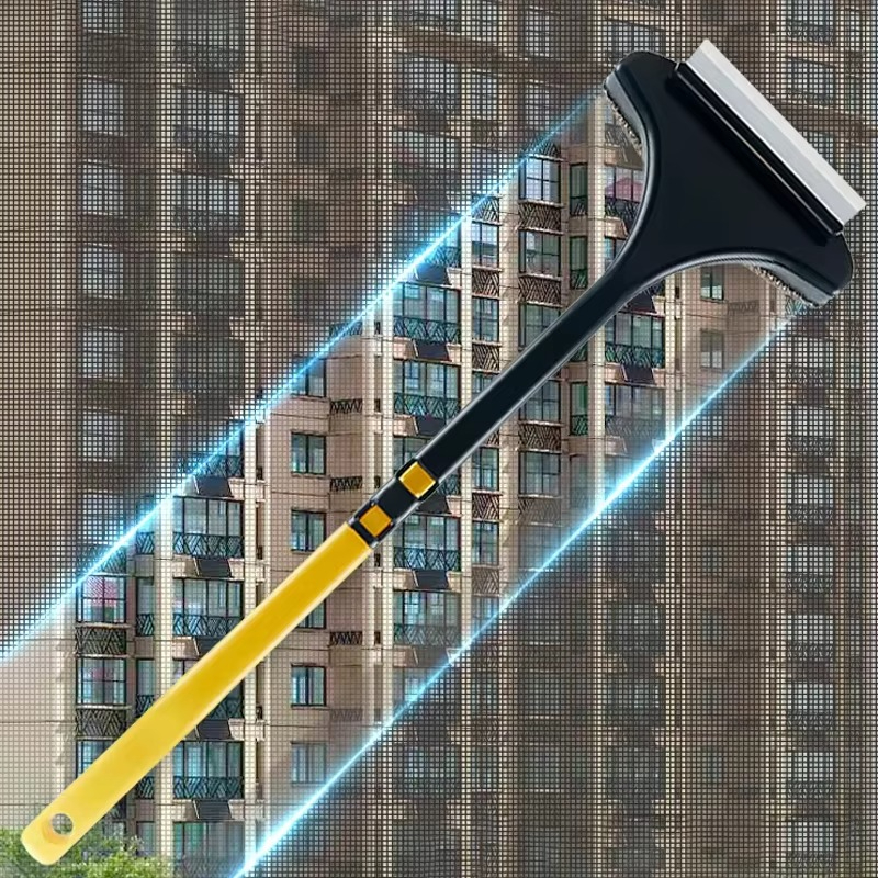 Alat sikat pembersih kawat nyamuk Kasa kaca jendela wiper karet Noda Kaca 2 in 1 2in1 pom multifungsi Sofa Furniture Jaring Silikon serbaguna debu jaring cuci kotoran Filter AC sapu Panjang dua sisi praktis lap gosokan Basah Kering Anti Debu kebersihan