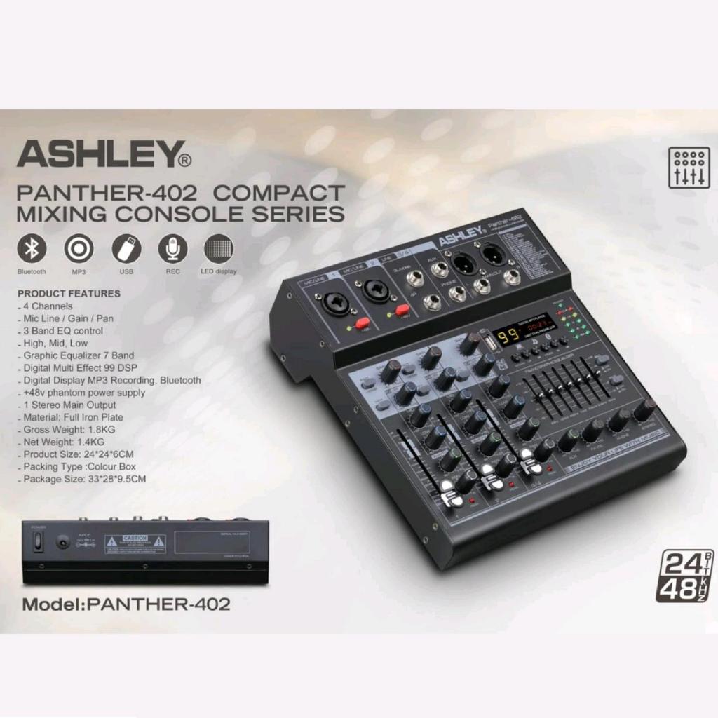 Mixer Audio ASHLEY PANTHER 402 COMPACT Mixing 4 Channel PANTHER-402 Original