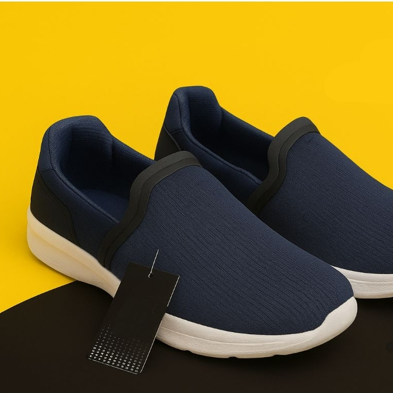 SEPATU SLOP PRIA NEW ERA ORI SEPATU SLIP ON COWOK SIMPEL MODEL SLIPON SEPATU BIRU RINGAN MURAH COD