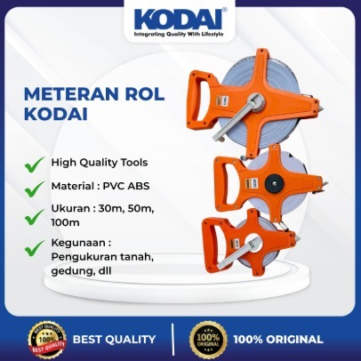 Meteran Roll Tancap 50m 100m / Gulungan Roll Meteran Tanah