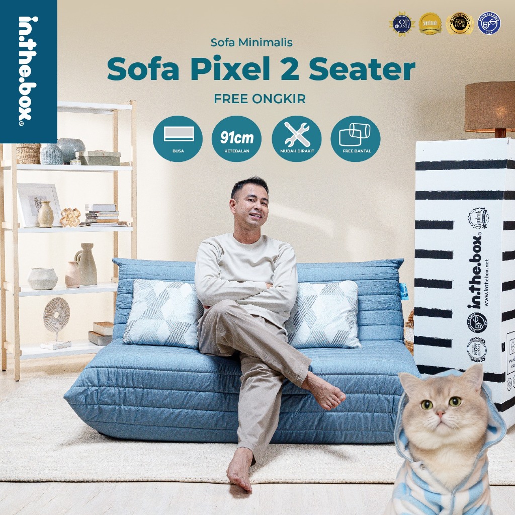 INTHEBOX Sofa Pixel 2 Seater | Free Bantal