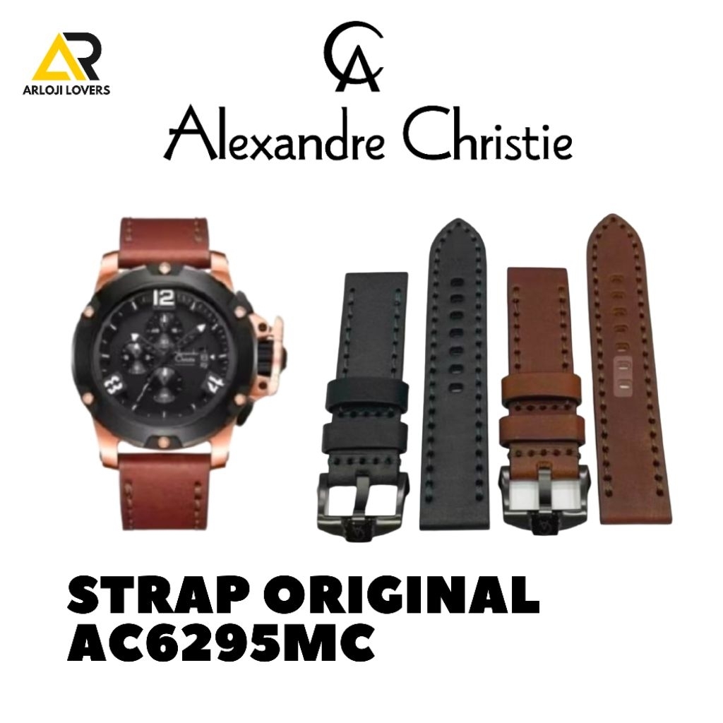 Tali/Strap Kulit Jam Alexandre Christie Type AC6295MC