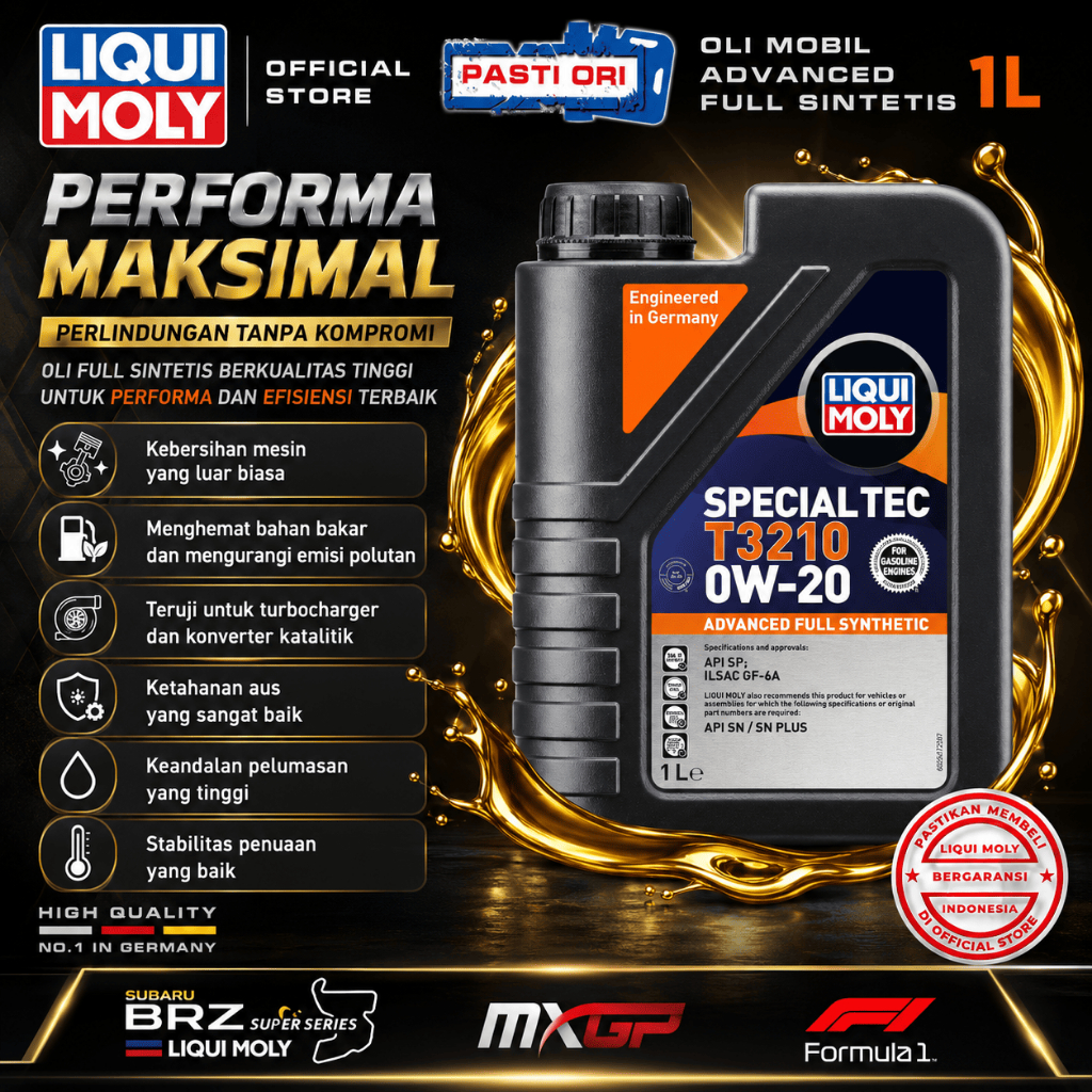 Oli Mobil 0W-20 LIQUI MOLY Special Tec T3210 1L Advanced Full Synthetic - Harian Touring 48341