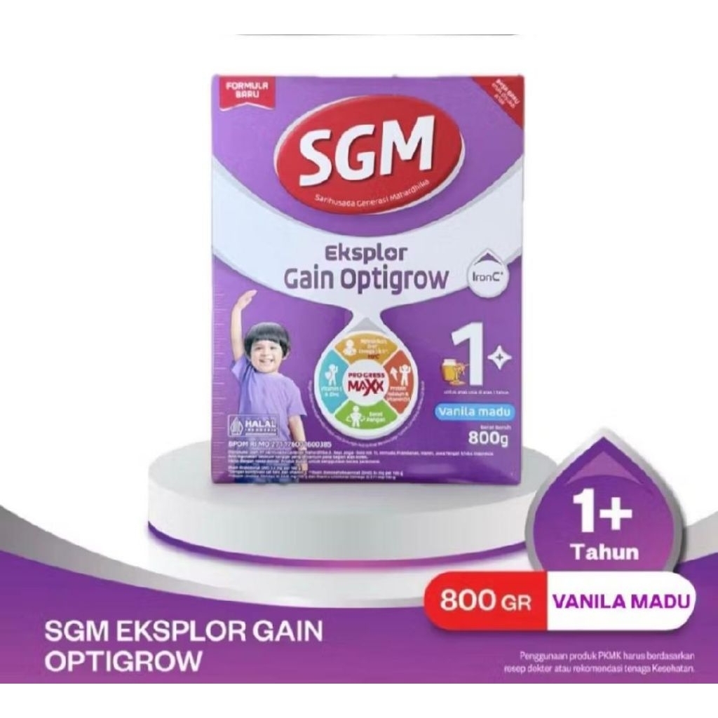 SGM UNGU EKSPLOR GAIN OPTIGROW 1+ 800 GRAM