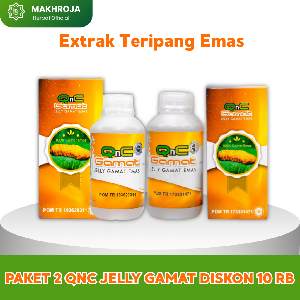 QNC JELLY GAMAT Teripang Mas -  Paket 2 Botol