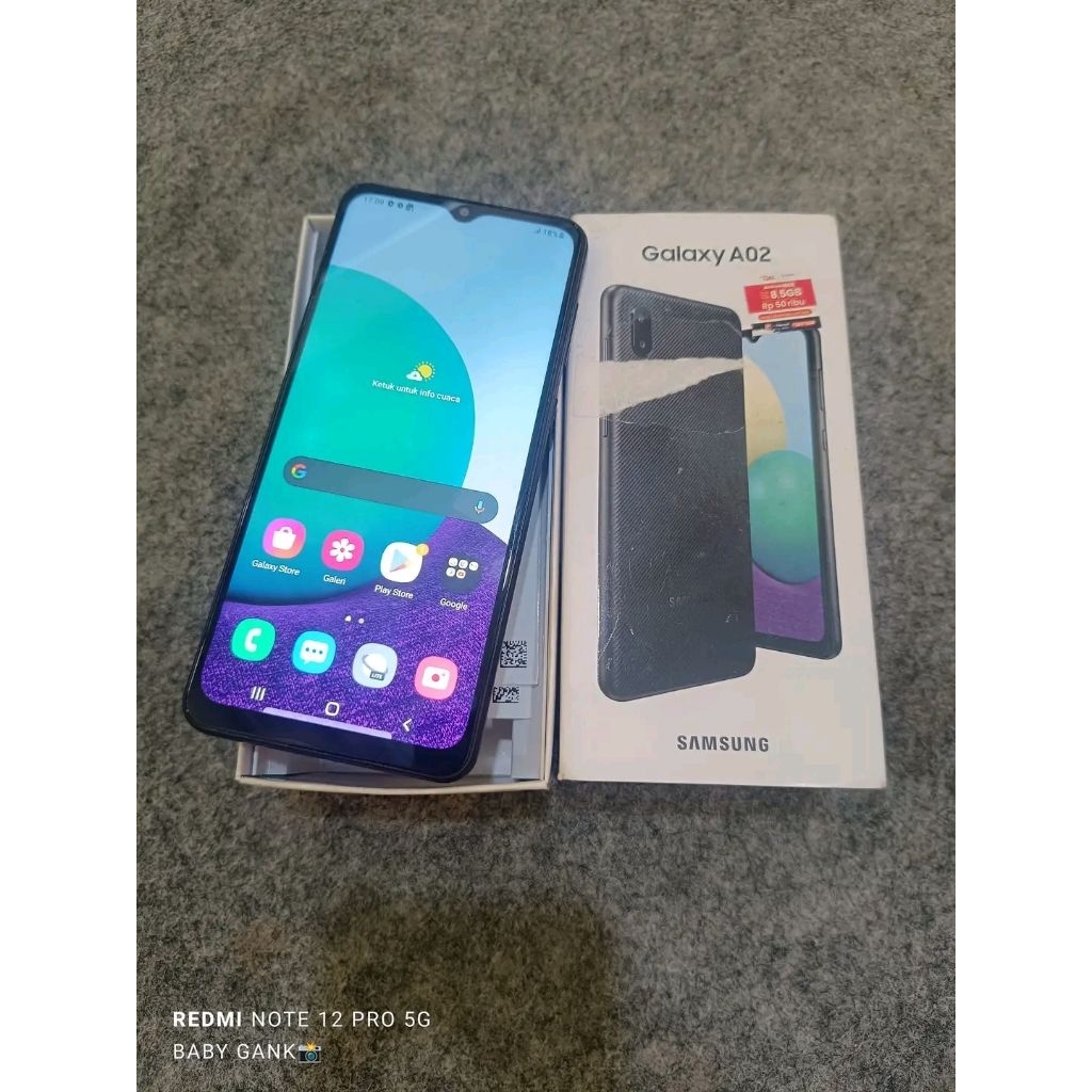 Promo 6.6 sale Handphone second samsung A02 original resmi free acc