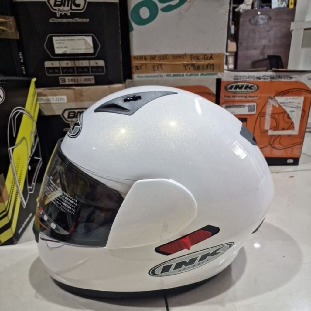 promo helm ink cl 1 solid white pearl gold uk m