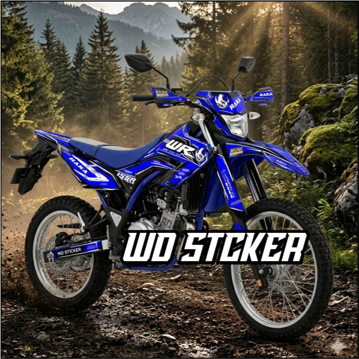 PROMO dekal stiker motor wr 155 DESAIN BIRU TERBARU KEREN habis