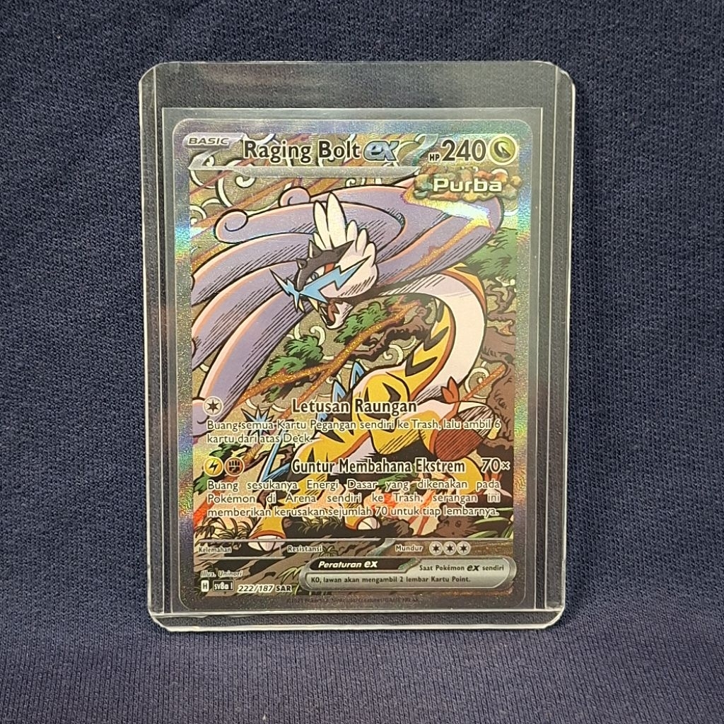 Pokemon TCG Indonesia Raging Bolt EX SAR SV8A 222/187