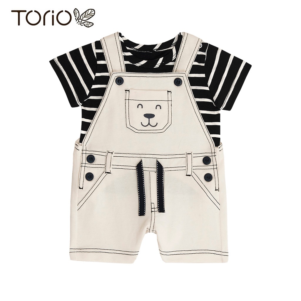 TORIO Little Bear Face Overall Set - Jumper Bayi - Setelan Bayi Laki-laki