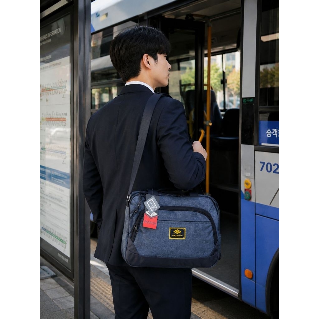 Italy Bags - Tas Kerja Pria BLASTED Original Tas Laptop Selempang Premium Multifungsi
