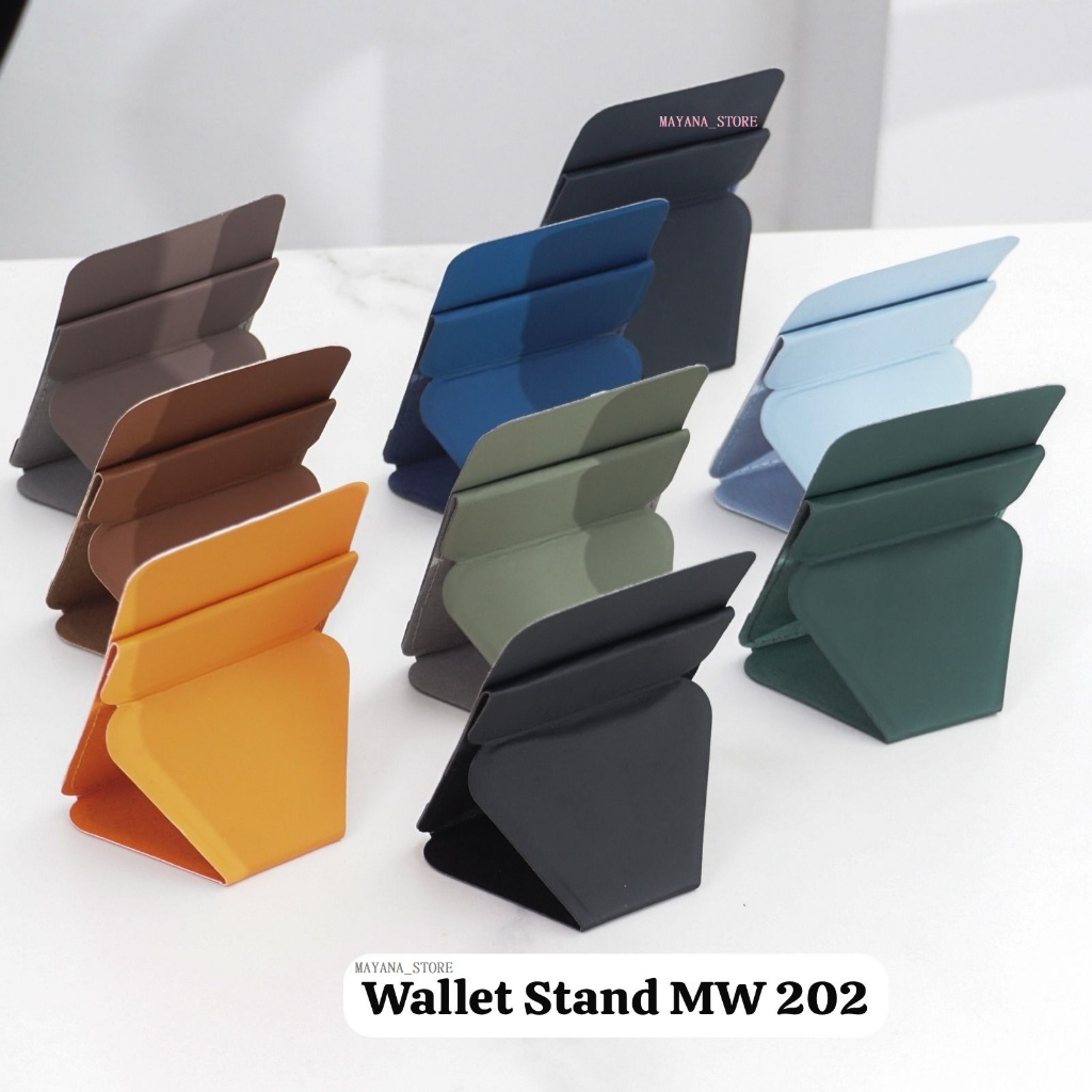 28 - 3 in 1 Phone Grip Magnetic Card Dudukan Handphone Sticky Card Holder + Stand Tangan / Standing 
