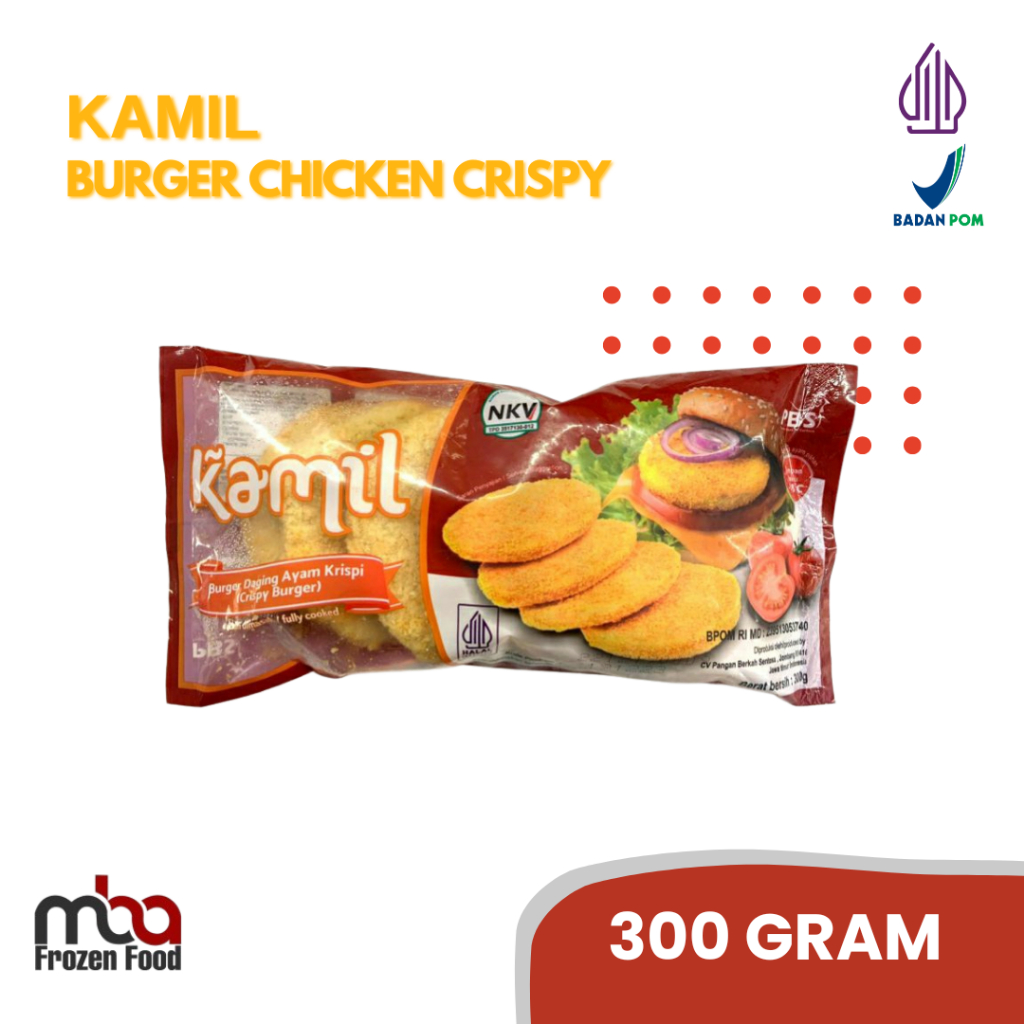 KAMIL Chicken Crispy Burger /Patties /Patty /Burger /Crispychicken /Daging /Kornet /Snack /Camilan /
