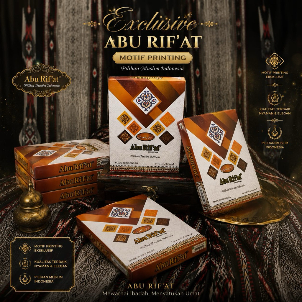 Sarung Abu Rif'at Spc Printing / Abu Rif'at Motif Bhs / Abu Rifat Sarung