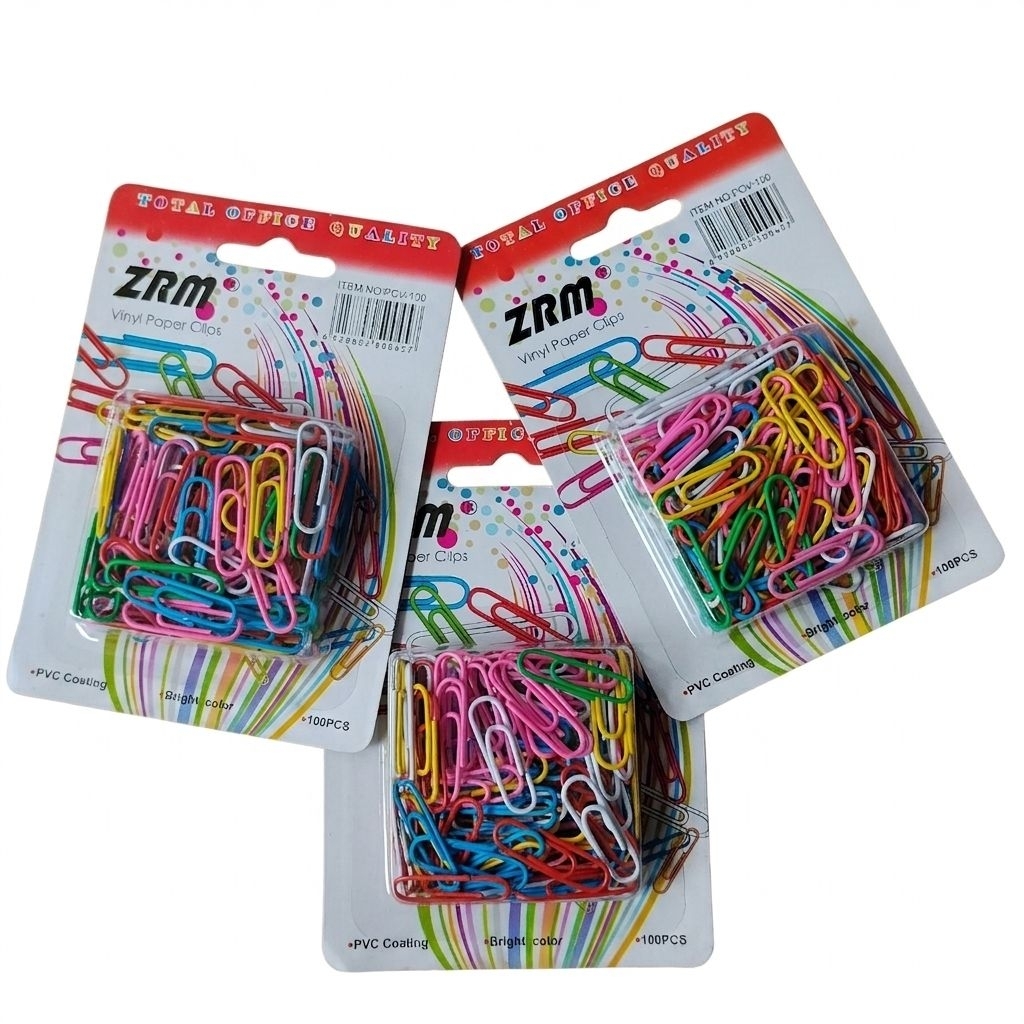 Paper Clip Warna PCV-100 | Paper Klip | Klip Kertas | Penjepit Kertas 1 pak (100pcs)