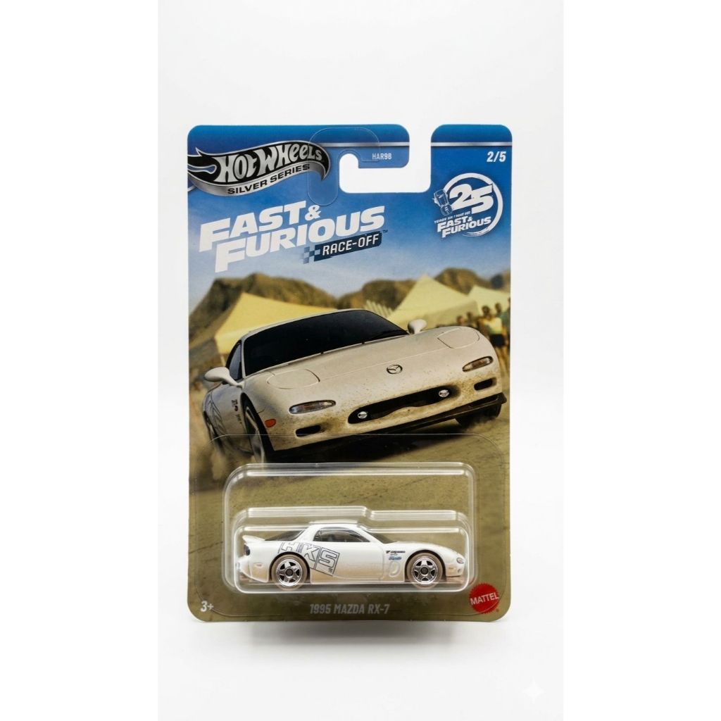 HOTWHEELS FNF RACE OFF MAZDA RX7 WHITE