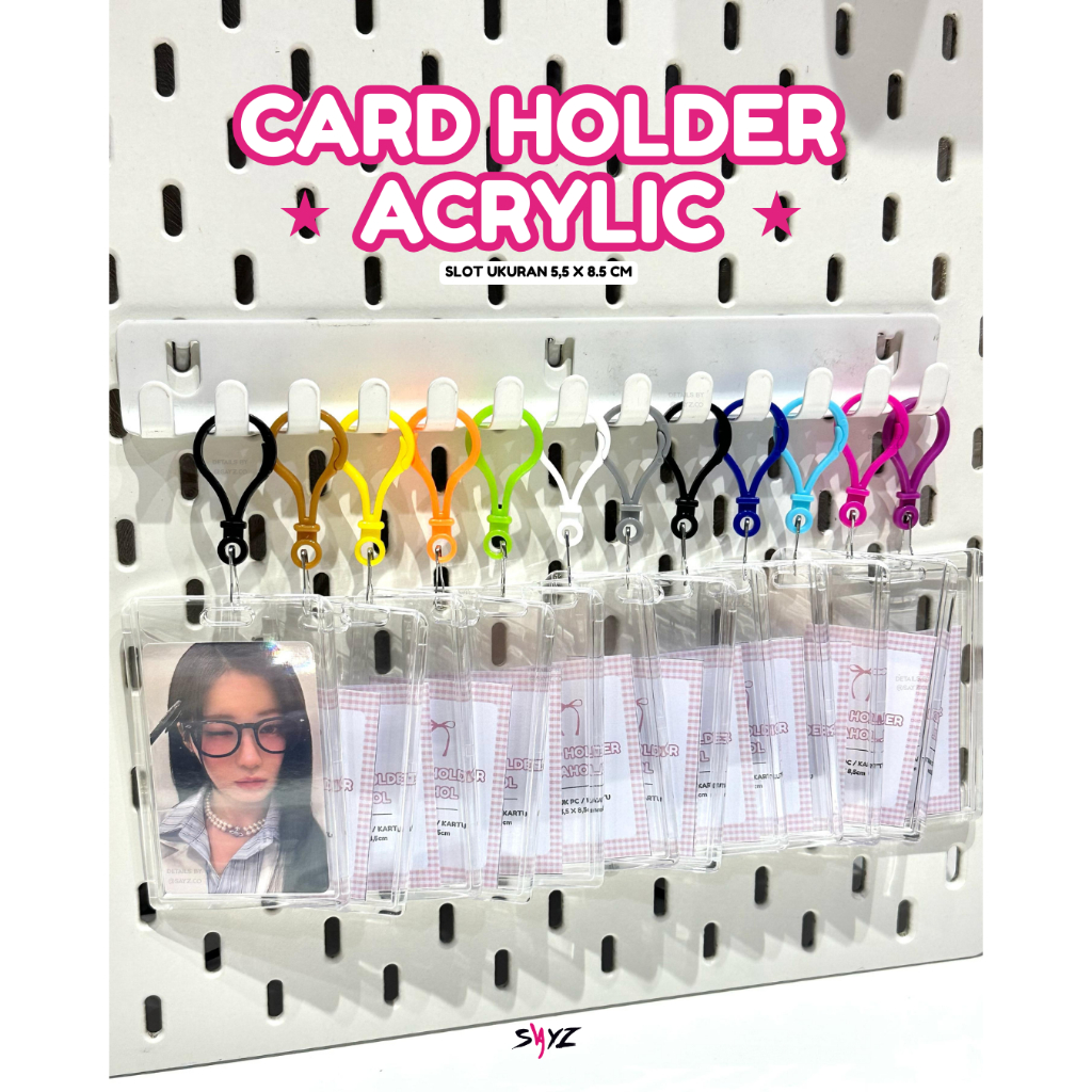 [ READY ] Card Holder Plastik & Acrylic untuk tempat pc - Gantungan pc Photocard Kpop, Keychain caho
