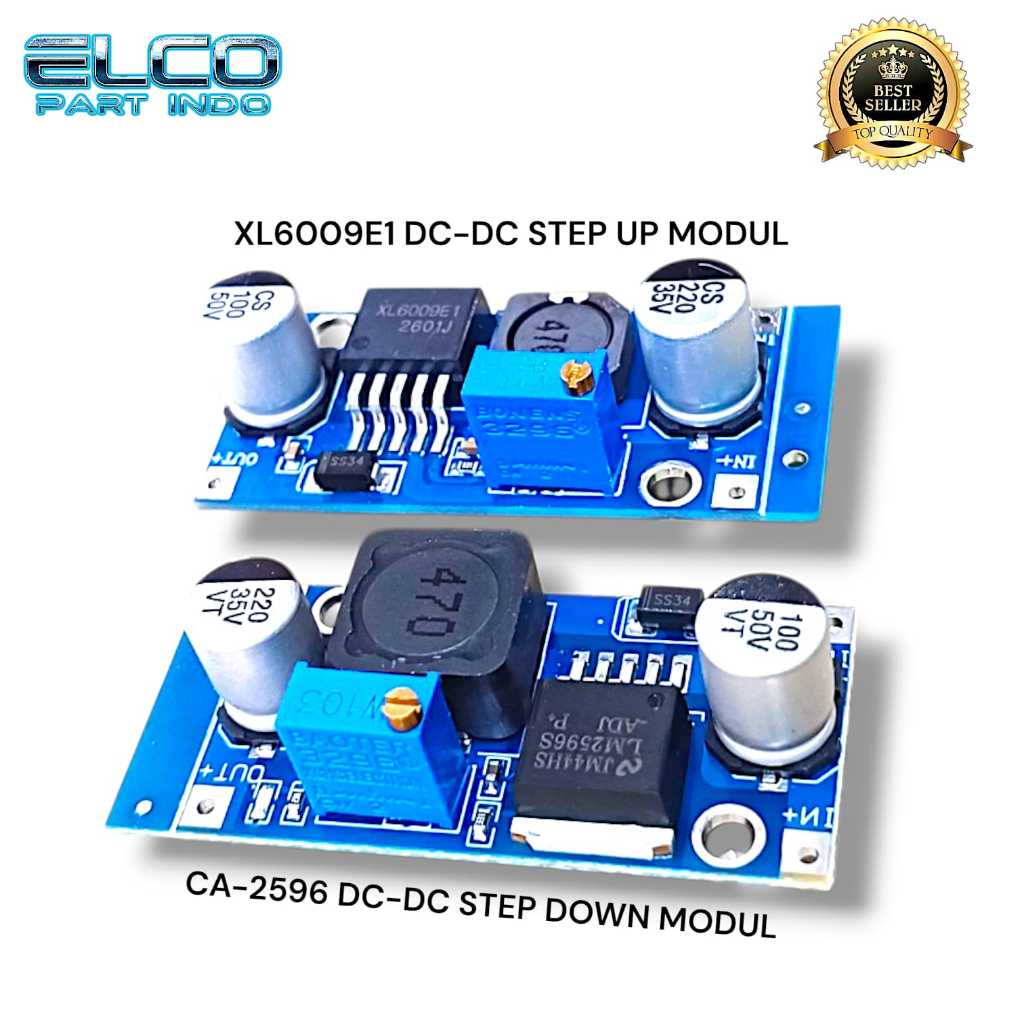 Modul DC-DC Step Up XL6009E1 dan Step Down CA-2596 Biru Elektronik Komponen - EC1129