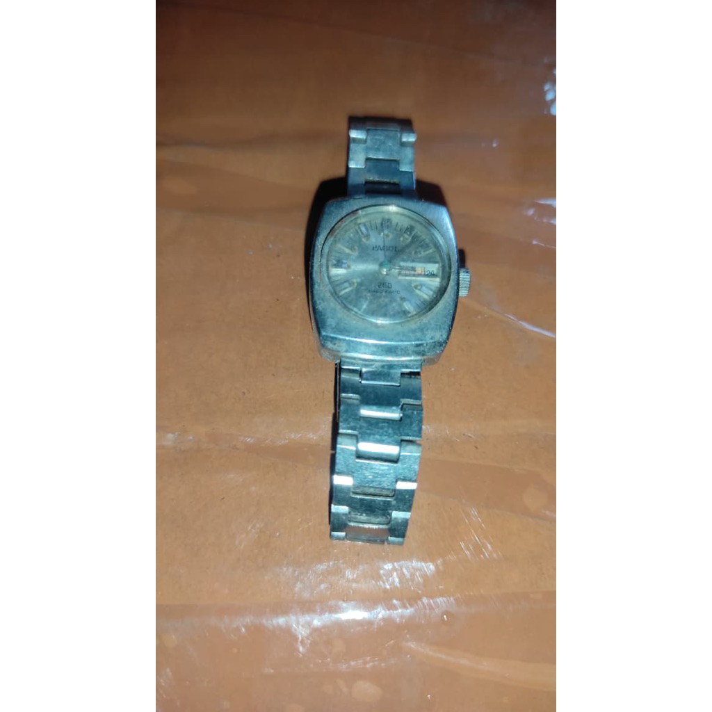 (BAHAN) Jam Tangan Pagol Autometik Vintage Wanita Bahan Stainless Steel Tampilan Elegan