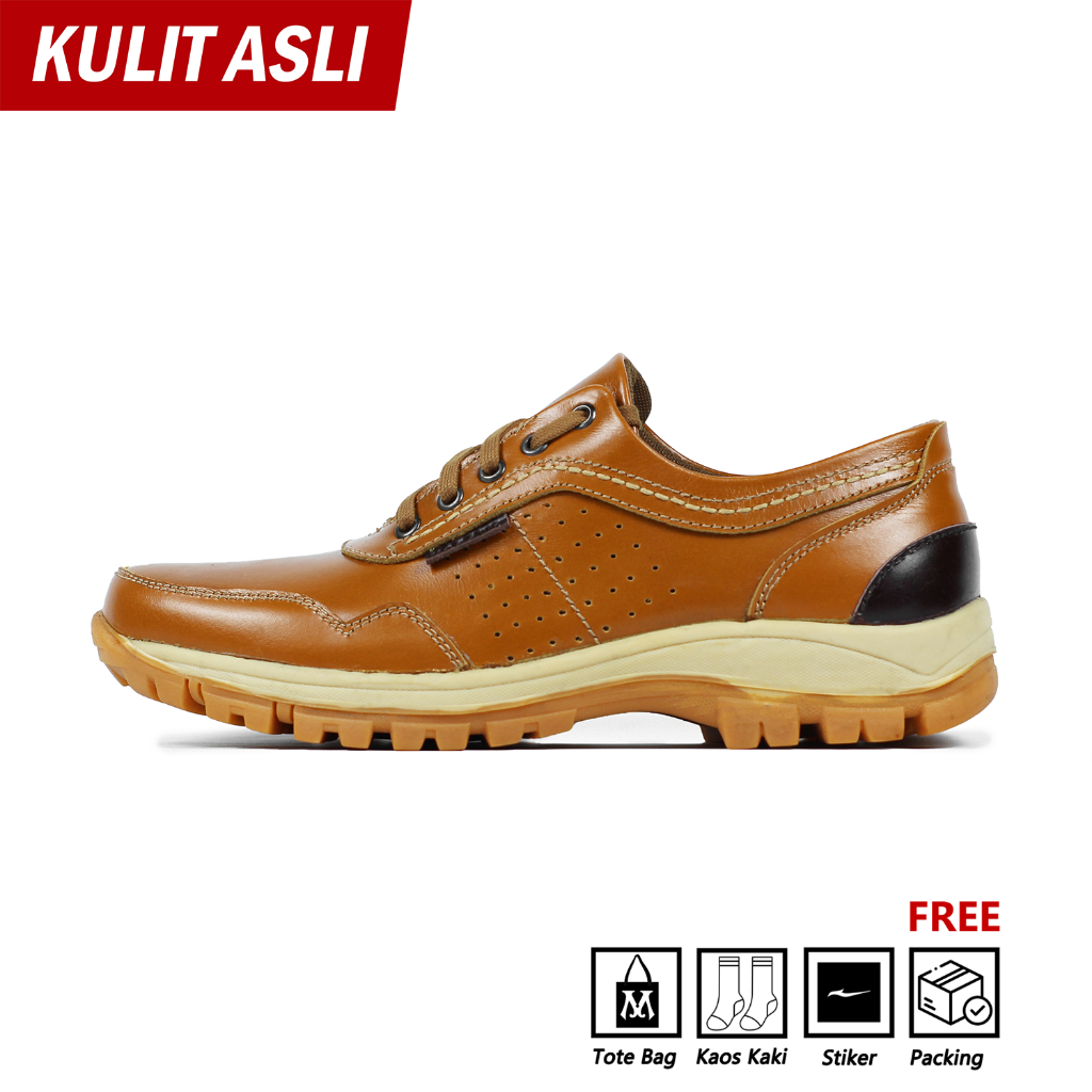 Mobatic Mada Tan || Sepatu Kulit Pria