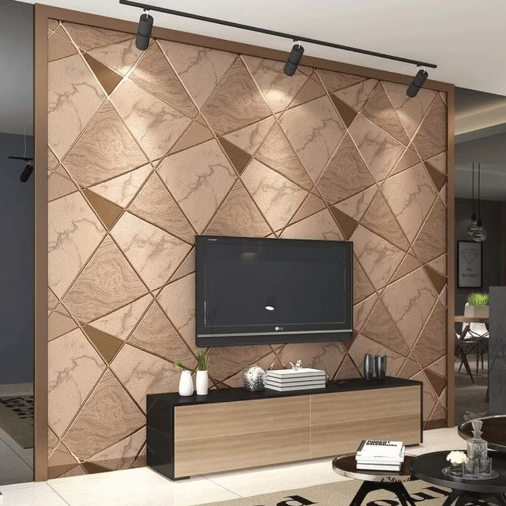 Wallpaper Dinding Kamar Estetik Wallpaper Dinding Ruang Tamu Estetik Wallpaper Dinding Keramik Gold