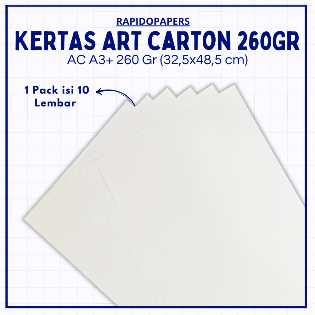 Kertas Art PAPER A3+ 120/150/210/ 230/ 260 [10 Lembar] Art Paper / Art Karton / Art Carton Digital P
