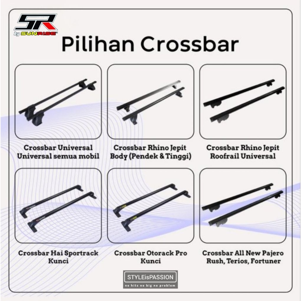 SUNRISE AUTO CROSS BAR PALANGAN RACK SERIES BY SUNRISE