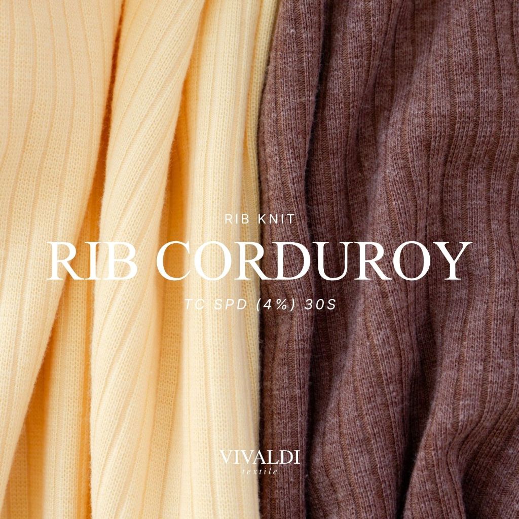 Rib Corduroy TC Spandex (4%) 30S | Bahan Kain 1 KG