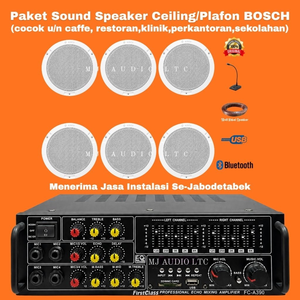 Paket Speaker BOSCH / Paket Speaker Ceiling BOSCH / Speaker Plafon BOSCH ( 6 Speaker )