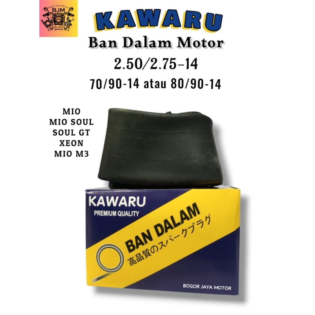 1 PCS BAN DALAM MERK KAWARU 2.50/2.75-14 atau 250/275-14 atau 250 / 275 - 14 atau 2.50 / 2.75 - 14 B