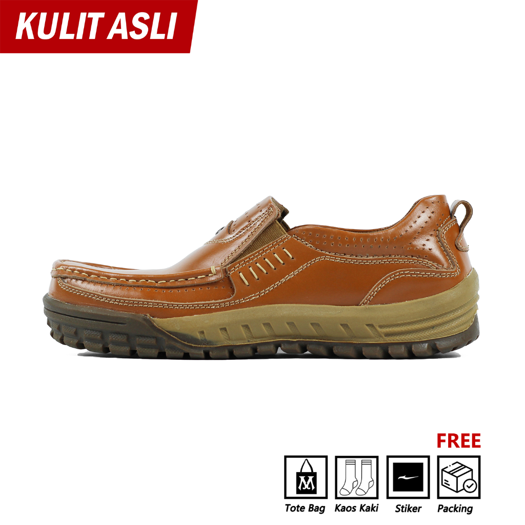 Mobatic Garda Tan || Sepatu Kulit Pria