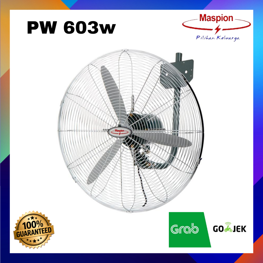 Maspion Power Fan Jumbo Kipas Angin Dinding Besi 24inch  PW603W (Gosend)