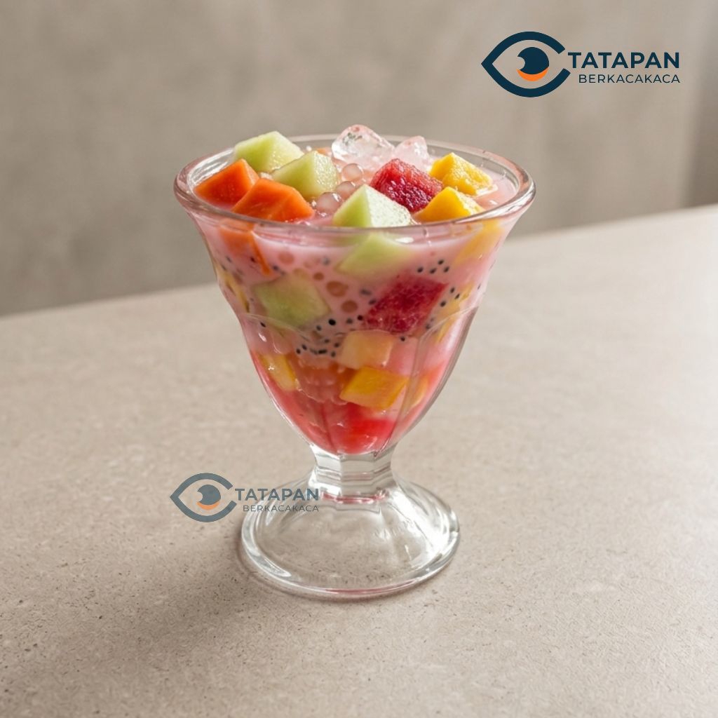 Gelas Kaca Vanilla 250ml / Gelas Es Krim Es Buah / Gelas Kafe Kaca Unik