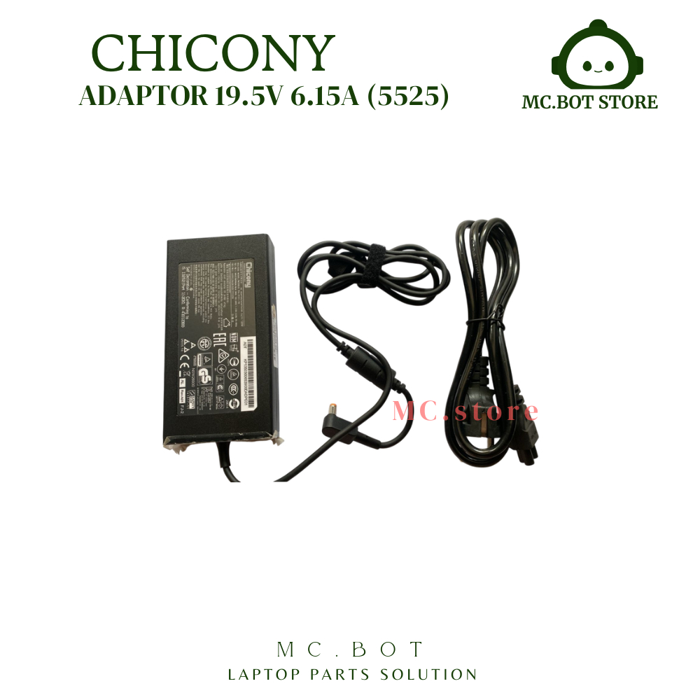 ADAPTOR LAPTOP CHICONY 19.5V 6.15A 120W 5.5mm*2.5mm A17-120P1A A12-120P1A