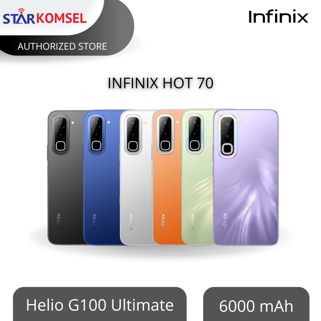 HP INFINIX HOT 70 6/128 | 8/128 | 6/256 NFC GARANSI RESMI INFINIX INDONESIA