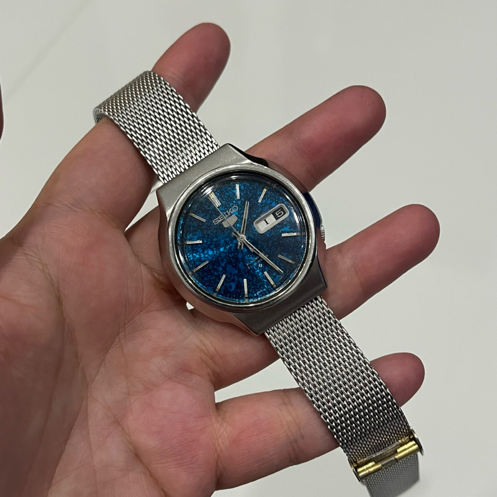 [Automatic tanpa baterai] Seiko 5 Blue Dial Original Secondhand 2nd