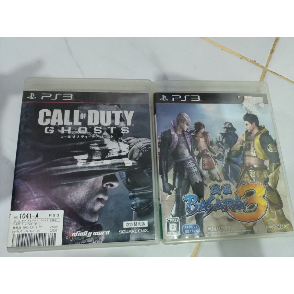 kaset ps3 cod dan Basara 3 original sangat normal