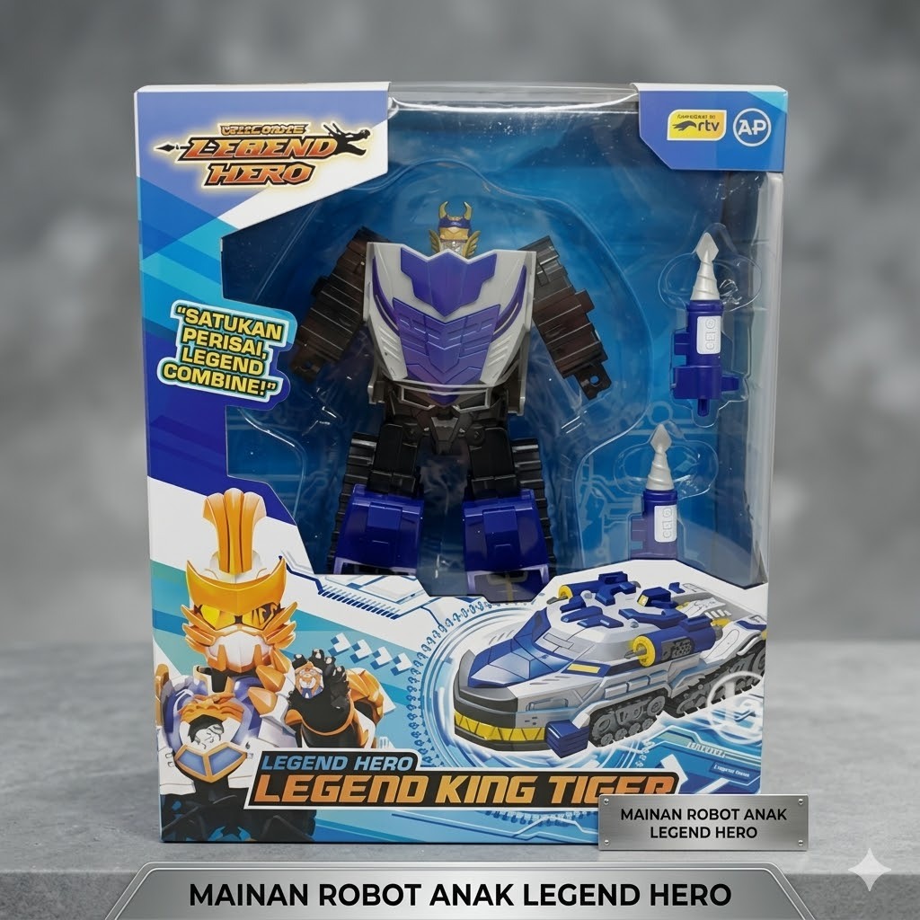 Mainan Anak Legend Hero Legend King Tiger Dragon Phoenix Original bisa berubah bentuk Mainan robot a
