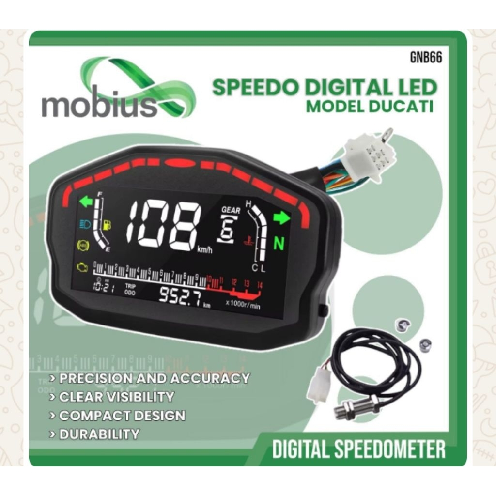 Speedometer Spidometer Odometer Digital Model RX3N Koso Layar Hitam Spidometer Speedometer Universal