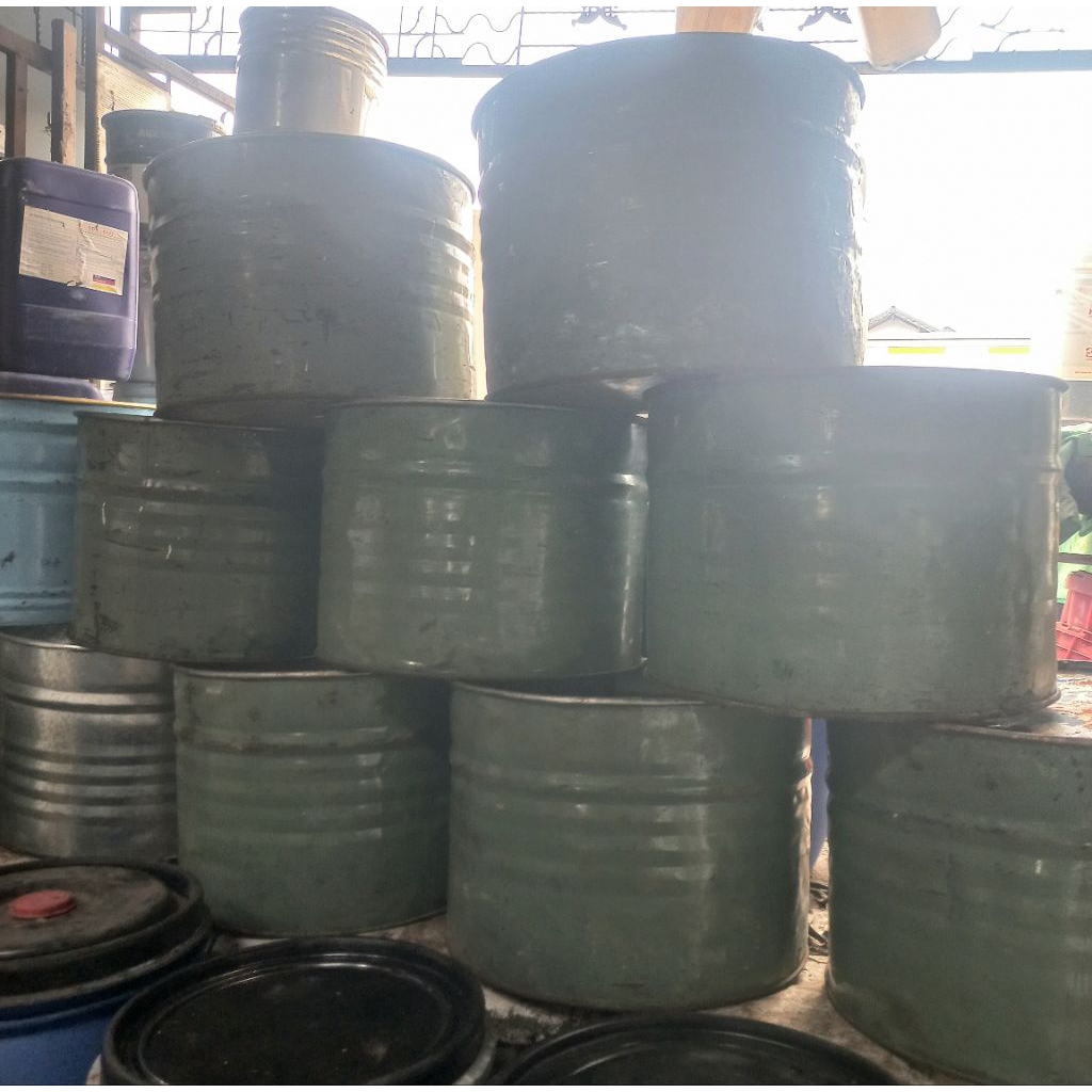 Tong Besi/Drum Sepotong bekas kapasitas 100 Liter untuk tempat bakar sampah, pot bunga, Pengodogan, 