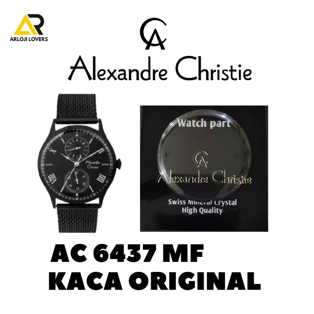 Kaca Jam Alexandre Christie Type AC6437MF Original