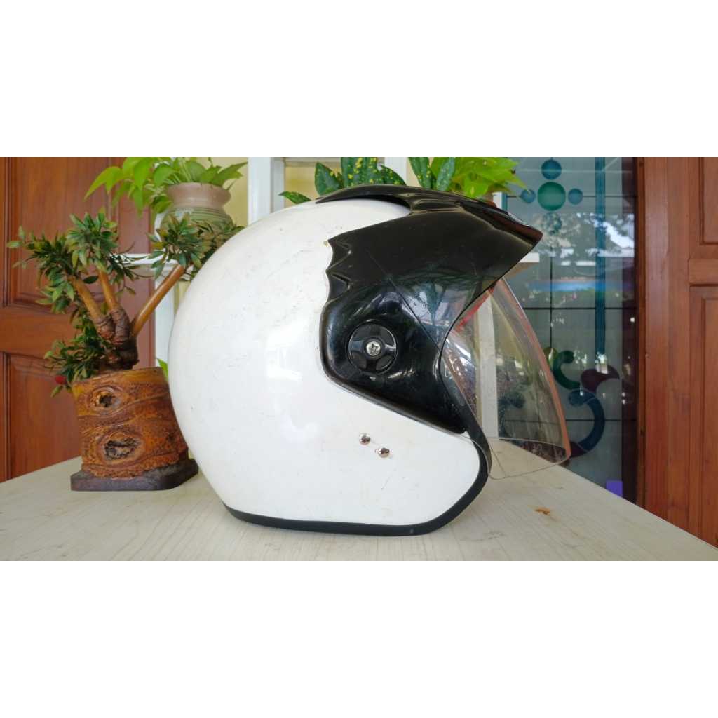 Helm Ink CX 390 Klasik /Malangan /Batman White Original Rekondisi Pilihan 2