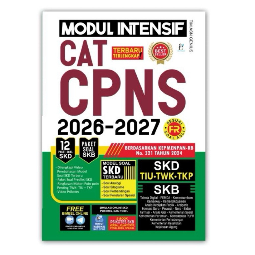 Original Buku soal CPNS - MODUL INTENSIF CAT CPNS 2026-2027 SKD SKB